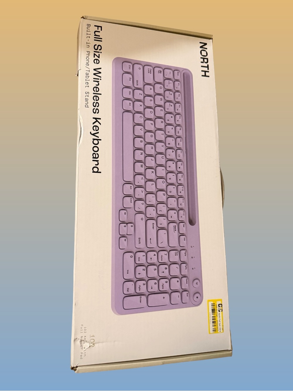 North Full-Size Wireless Keyboard in Lavender
